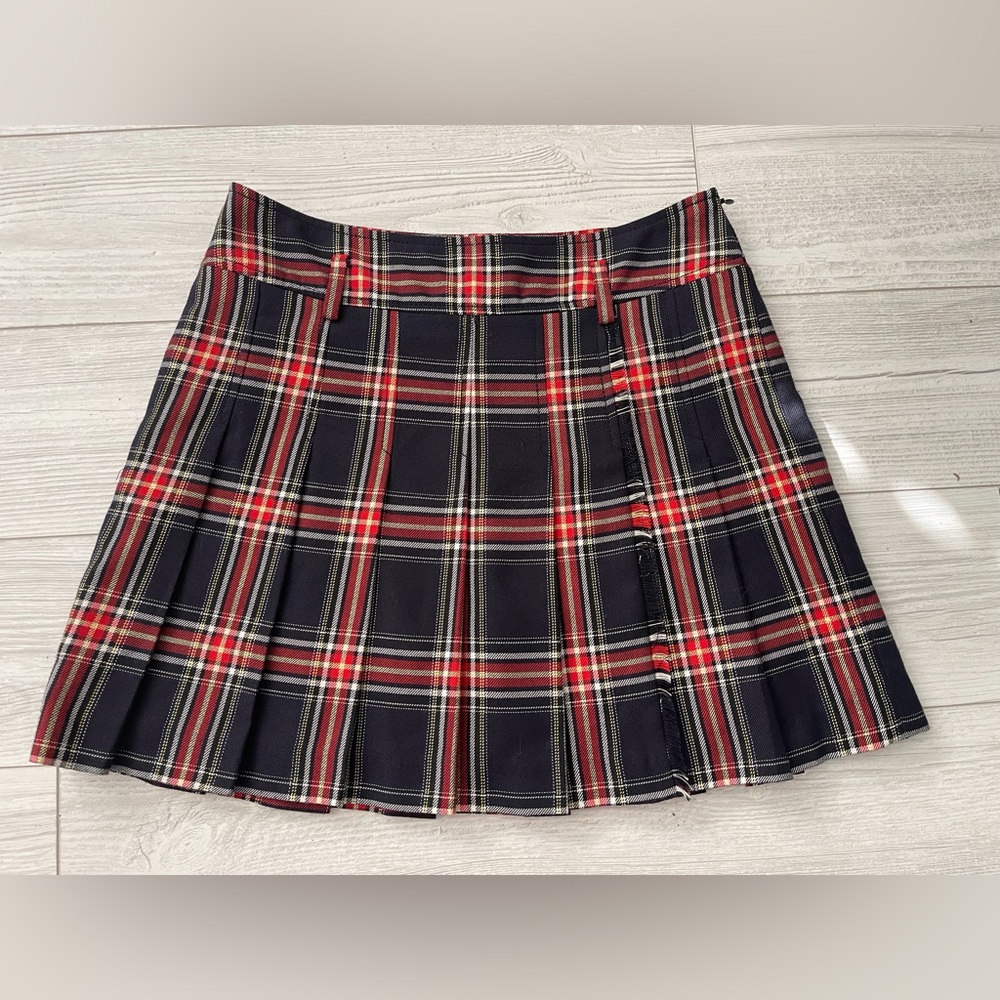 ab.f.z Preppy Plaid Pleated Mini Skirt Kilt Size M